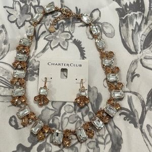 Charter club earrings and necklace